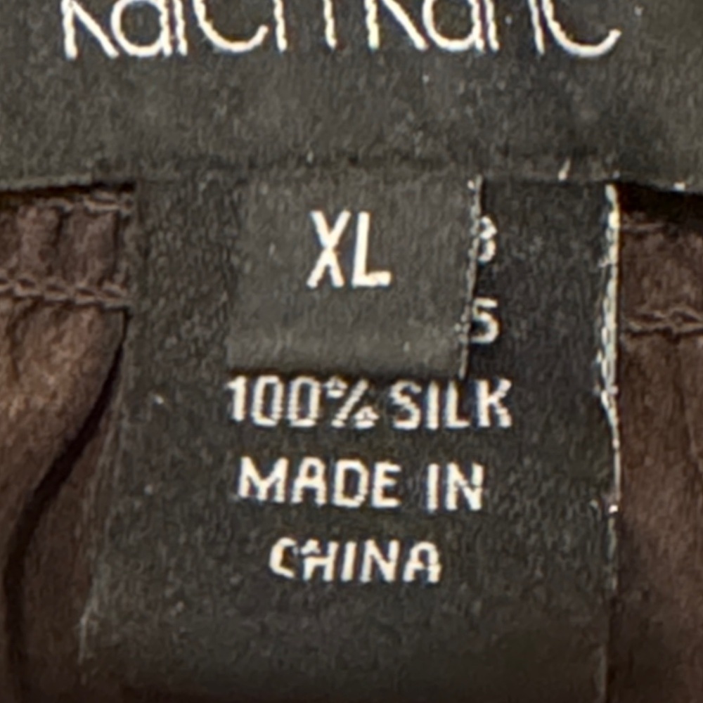 Karen Kane Brown Blouse with White Embroidery - Picture 10 of 10